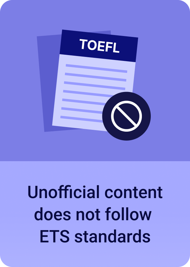 Unofficial content does not follow ETS standards