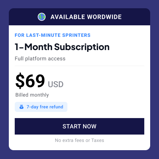 Santa TOEFL Unlimited Pass - 1 Month (Bundle)